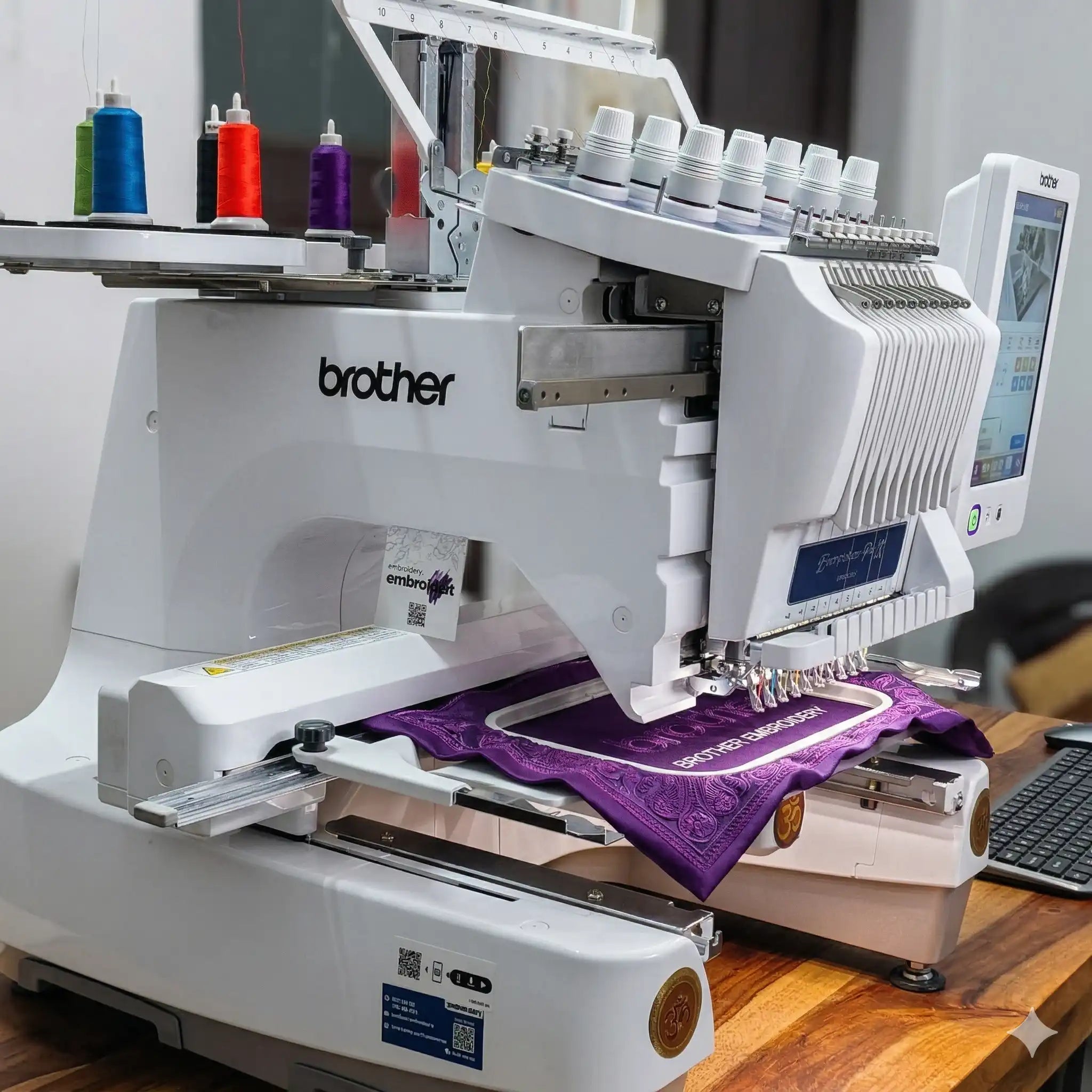 Brother PR1055X 10-needle embroidery machine used at Embroidist studio