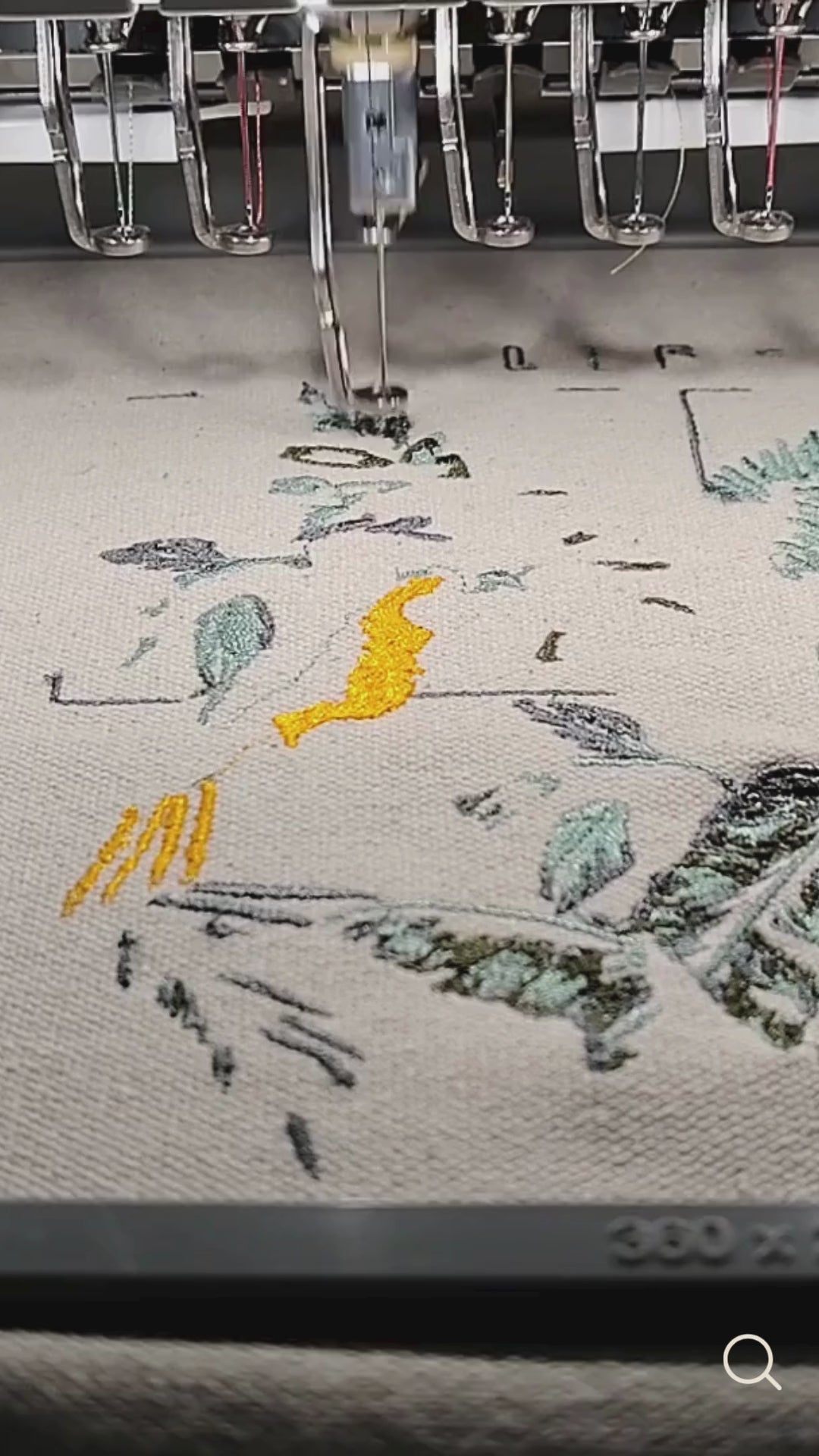 Life is wild and free typography with tropical parrots and foliage, 1,24,810 stitches, framed embroidered wall art handcrafted in India by Embroidist