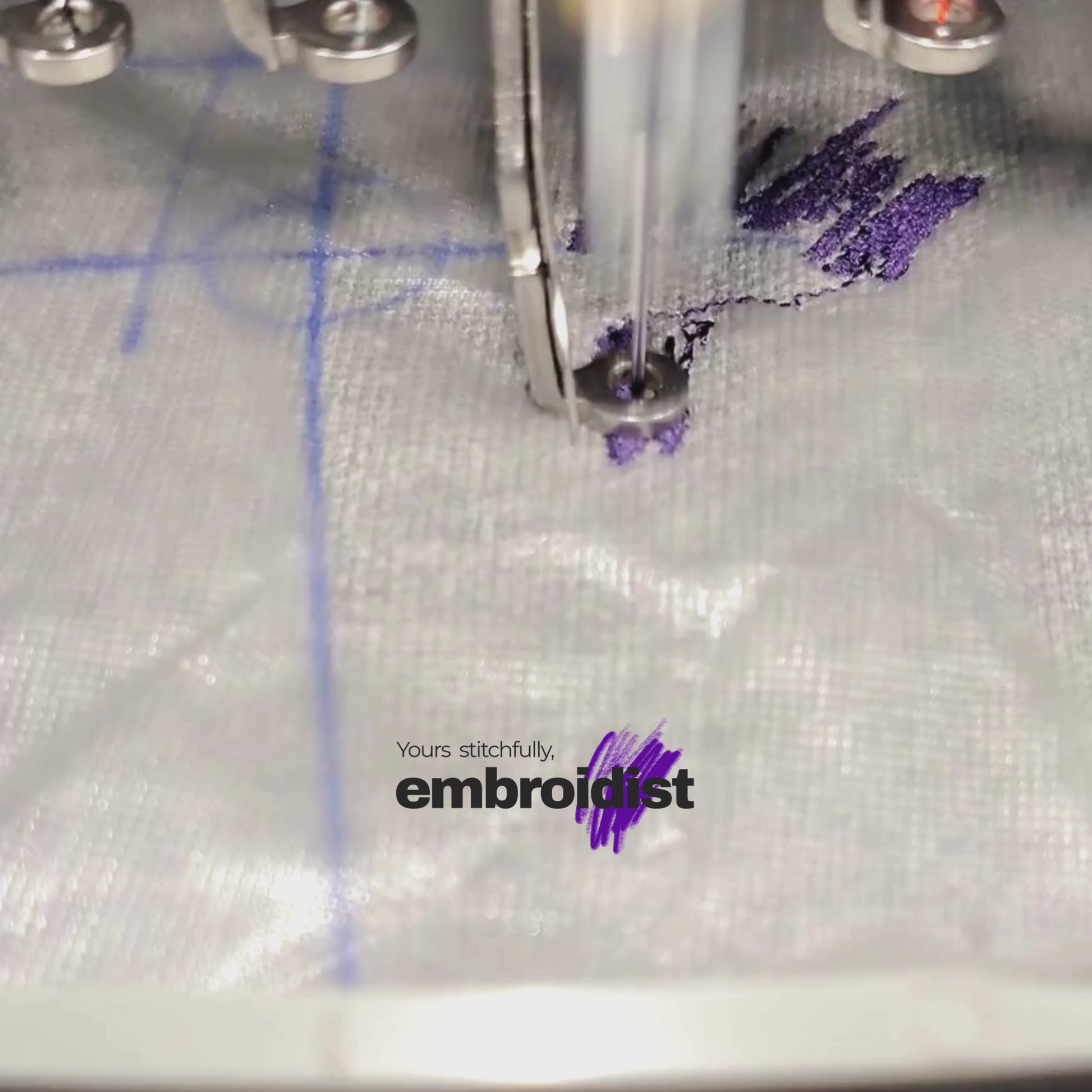 Brother embroidery machine stitching custom logo on fabric at Embroidist Meerut