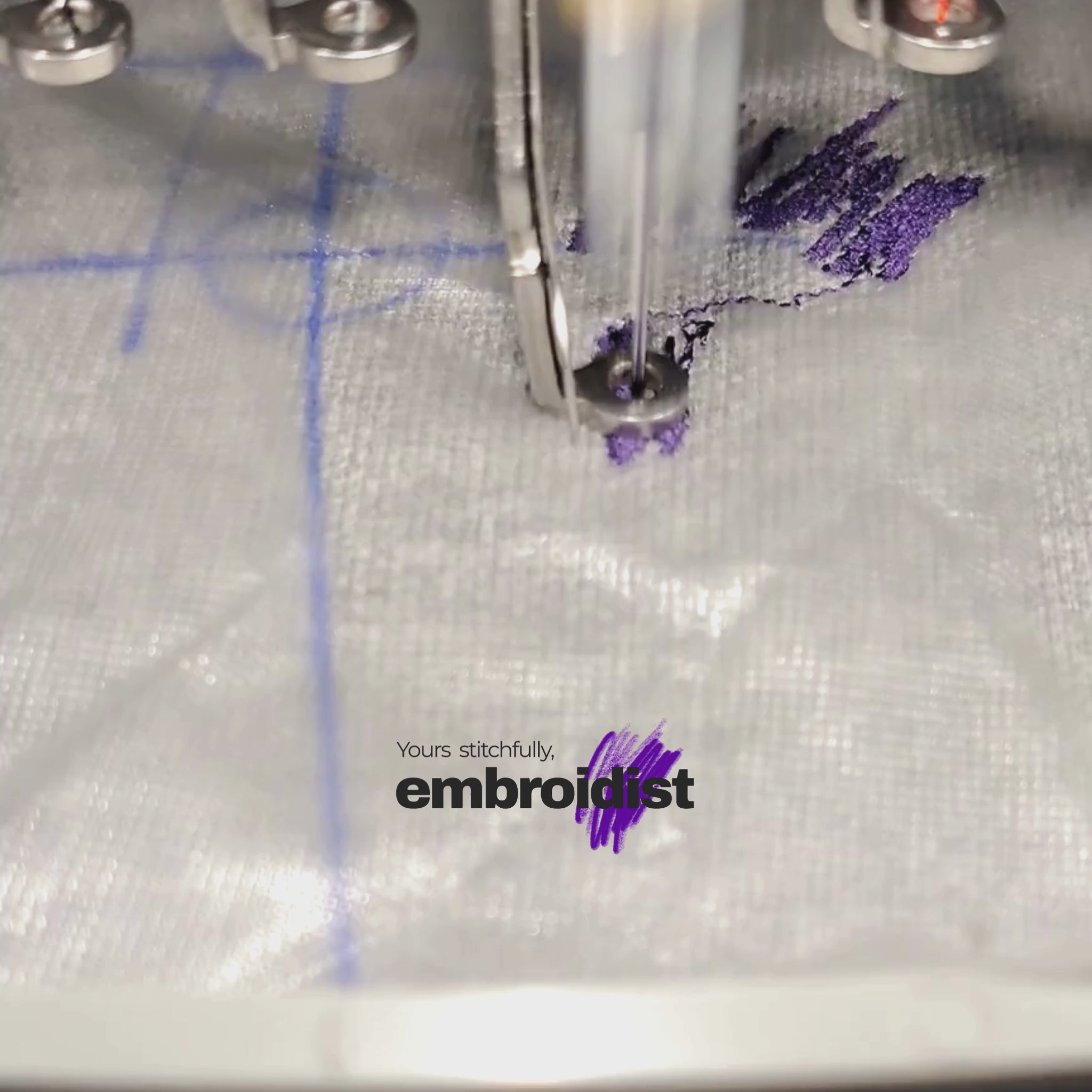 Brother embroidery machine stitching custom logo on fabric at Embroidist Meerut